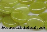 CEJ07 15.5 inches 15*20mm oval lemon jade beads wholesale