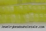 CEJ220 15.5 inches 3*6mm heishi lemon jade beads wholesale