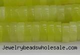 CEJ221 15.5 inches 3*8mm heishi lemon jade beads wholesale