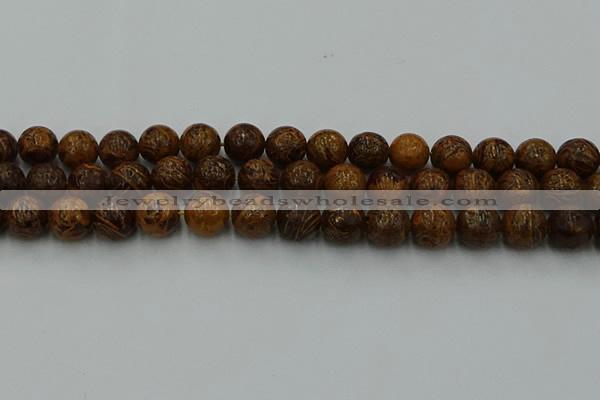 CEJ304 15.5 inches 12mm round elephant skin jasper beads wholesale