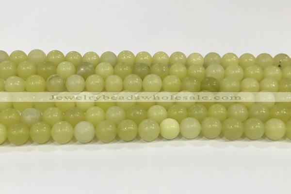 CEJ352 15.5 inches 8mm round lemon jade beads wholesale