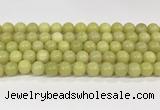 CEJ354 15.5 inches 12mm round lemon jade beads wholesale