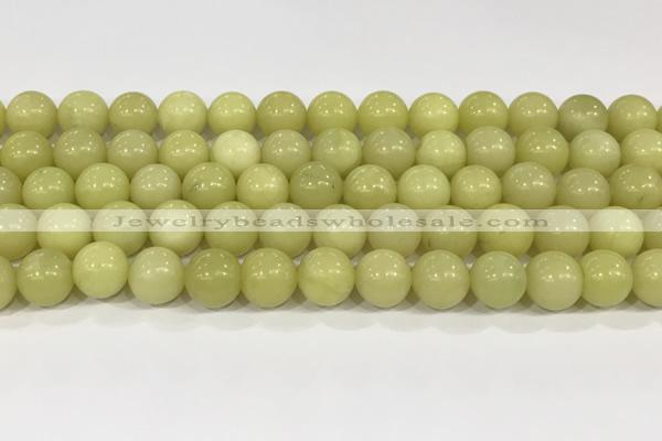 CEJ354 15.5 inches 12mm round lemon jade beads wholesale