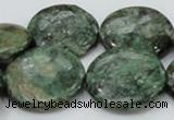 CEM04 15.5 inches 30mm flat round emerald gemstone beads wholesale