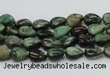 CEM05 15.5 inches 6*8mm flat teardrop emerald gemstone beads