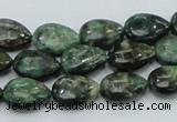 CEM06 15.5 inches 10*14mm flat teardrop emerald gemstone beads