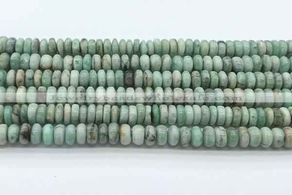 CEM71 15.5 inches 4.5*8mm rondelle emerald gemstone beads