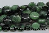 CEP10 15.5 inches 10mm flat round epidote gemstone beads