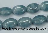 CEQ113 15.5 inches 12*16mm oval blue sponge quartz beads