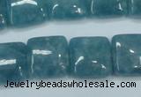 CEQ164 15.5 inches 16*16mm square blue sponge quartz beads