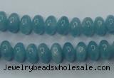 CEQ23 15.5 inches 5*8mm rondelle blue sponge quartz beads