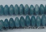 CEQ25 15.5 inches 6*12mm rondelle blue sponge quartz beads