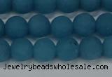 CEQ267 15.5 inches 8mm round matte blue sponge quartz beads