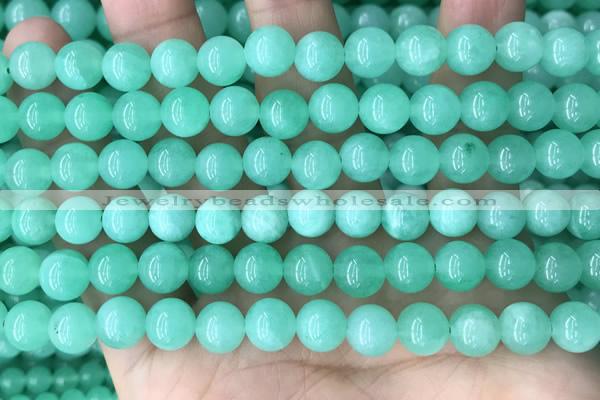 CEQ302 15.5 inches 8mm round green sponge quartz beads