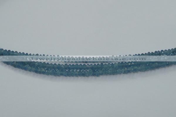 CEQ31 15.5 inches 2*4mm faceted rondelle blue sponge quartz beads