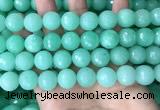 CEQ315 15.5 inches 14mm faceted round green sponge quartz beads