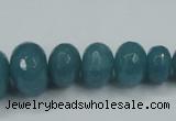 CEQ40 6*10mm - 15*20mm faceted rondelle blue sponge quartz beads