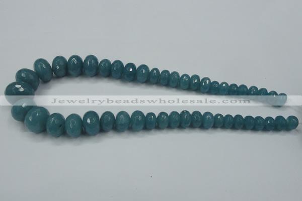 CEQ40 6*10mm - 15*20mm faceted rondelle blue sponge quartz beads