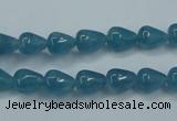 CEQ43 15.5 inches 7*9mm teardrop blue sponge quartz beads