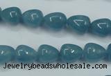 CEQ44 15.5 inches 9*11mm teardrop blue sponge quartz beads