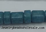 CEQ85 15.5 inches 9*14mm - 13*16mm blue sponge quartz beads