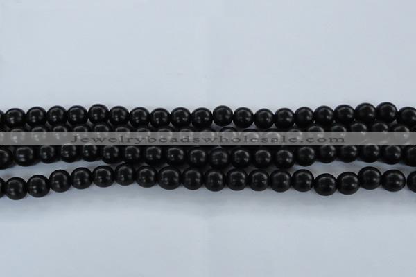 CEY02 15.5 inches 6mm round black ebony wood beads wholesale