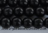 CEY04 15.5 inches 10mm round black ebony wood beads wholesale