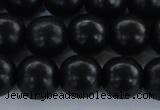 CEY06 15.5 inches 14mm round black ebony wood beads wholesale