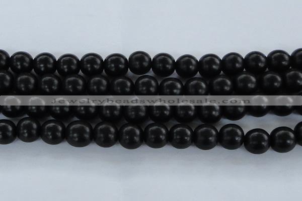 CEY08 15.5 inches 18mm round black ebony wood beads wholesale