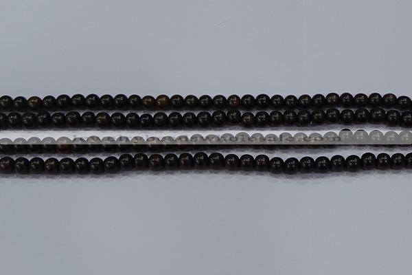 CEY51 15.5 inches 6mm round ebony wood beads wholesale