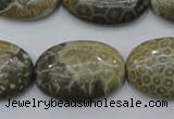 CFA216 15.5 inches 20*30mm oval chrysanthemum agate beads