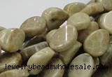 CFA22 15.5 inches 10*14mm twisted teardrop chrysanthemum agate beads