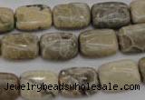 CFA220 15.5 inches 10*14mm rectangle chrysanthemum agate beads