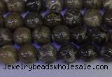 CFC211 15.5 inches 6mm round grey fossil coral beads wholesale