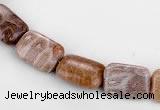 CFC50 10*14mm rectangle coral fossil jasper beads wholesale