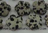 CFG1026 15.5 inches 16mm carved flower dalmatian jasper beads