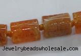 CFG1101 15.5 inches 15*20mm carved tube agate gemstone beads