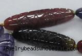 CFG1116 15.5 inches 13*50mm - 13*65mm carved rice agate beads