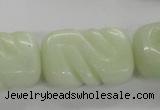 CFG1185 15.5 inches 20*30mm carved rectangle New jade beads