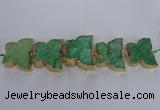 CFG1195 7.5 inches 40*45mm - 45*55mm butterfly druzy agate beads