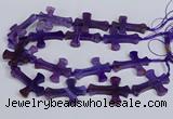 CFG1232 15.5 inches 32*45mm - 35*48mm cross dragon veins agate beads