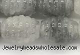 CFG1502 15.5 inches 15*20mm carved rice cloudy quartz beads