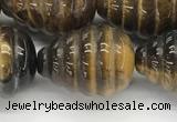 CFG1519 15.5 inches 15*20mm carved teardrop tiger eye beads