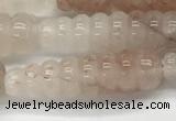 CFG1527 15.5 inches 10*35mm carved teardrop pink quartz beads