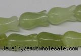 CFG237 15.5 inches 10*17mm carved flower New jade gemstone beads