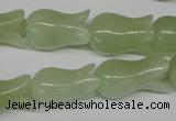 CFG239 15.5 inches 12*20mm carved flower New jade gemstone beads