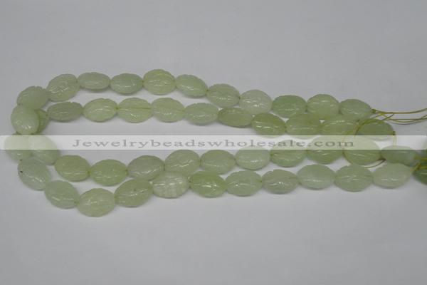 CFG245 15.5 inches 13*18mm carved oval New jade gemstone beads