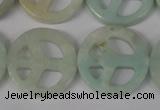 CFG265 15.5 inches 25mm carved coin amazonite gemstone beads