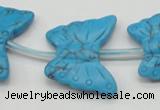 CFG30 15.5 inches 23*28mm butterfly turquoise gemstone beads