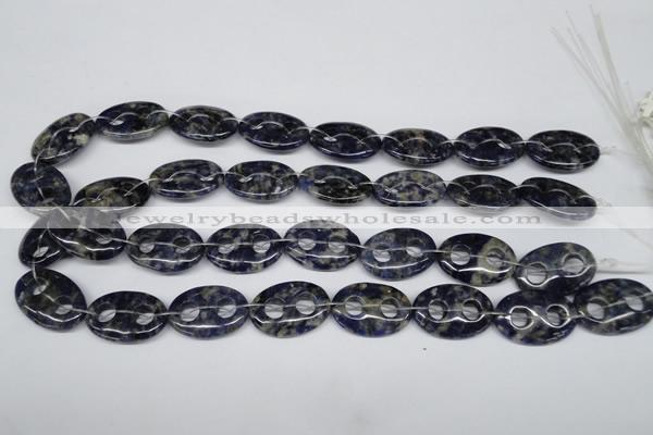 CFG300 15.5 inches 18*25mm carved oval sodalite gemstone beads